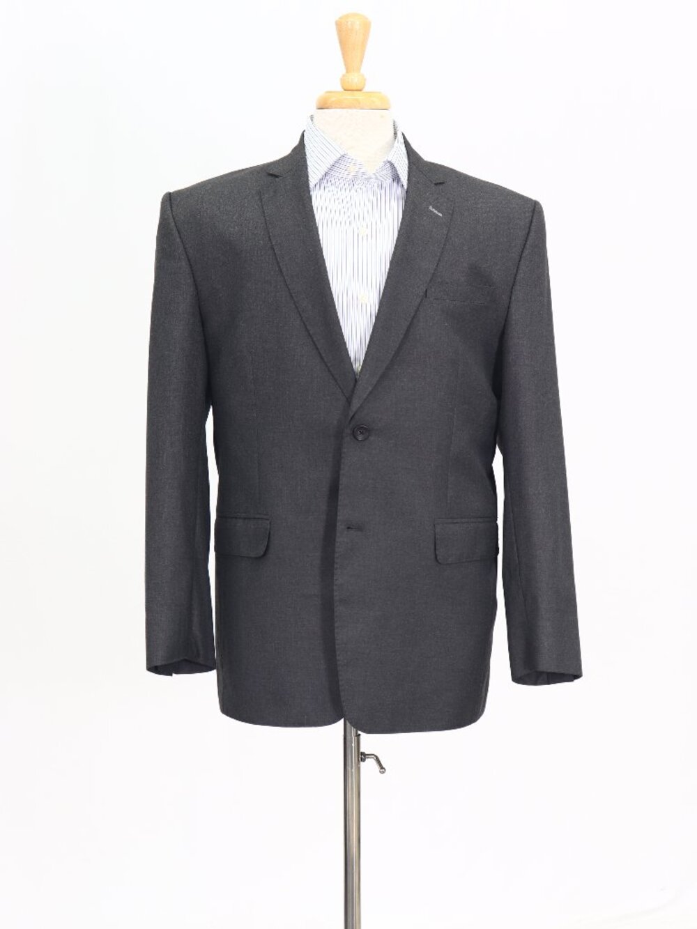 Bespoke 42L Gray Blazer Sport Coat Jacket 2-Button Solid W829